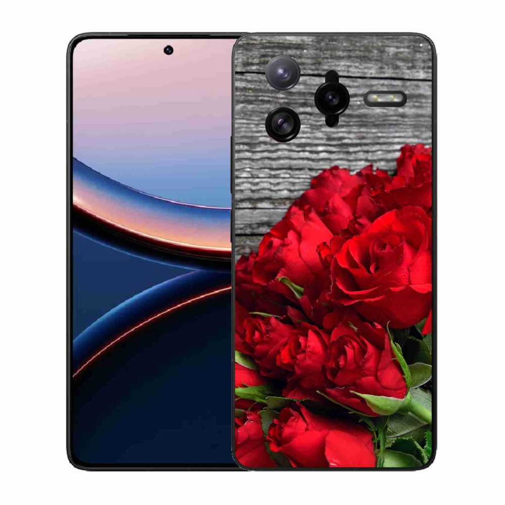 Gél borítás mmCase a Xiaomi Poco F7 Ultra számára - piros rózsa