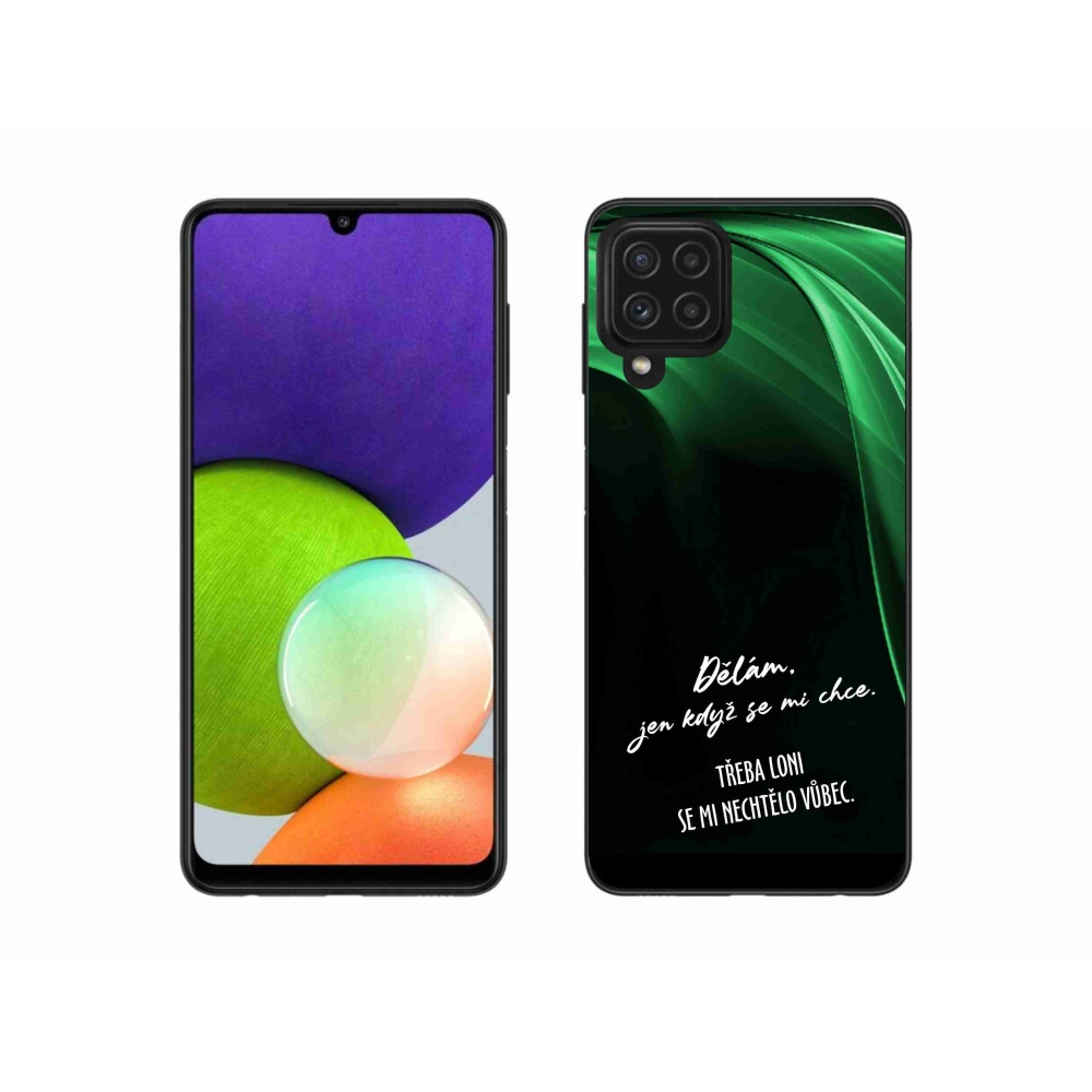 Gél borító mmCase Samsung Galaxy A22 4G - vicces szöveg 12 fekete háttér