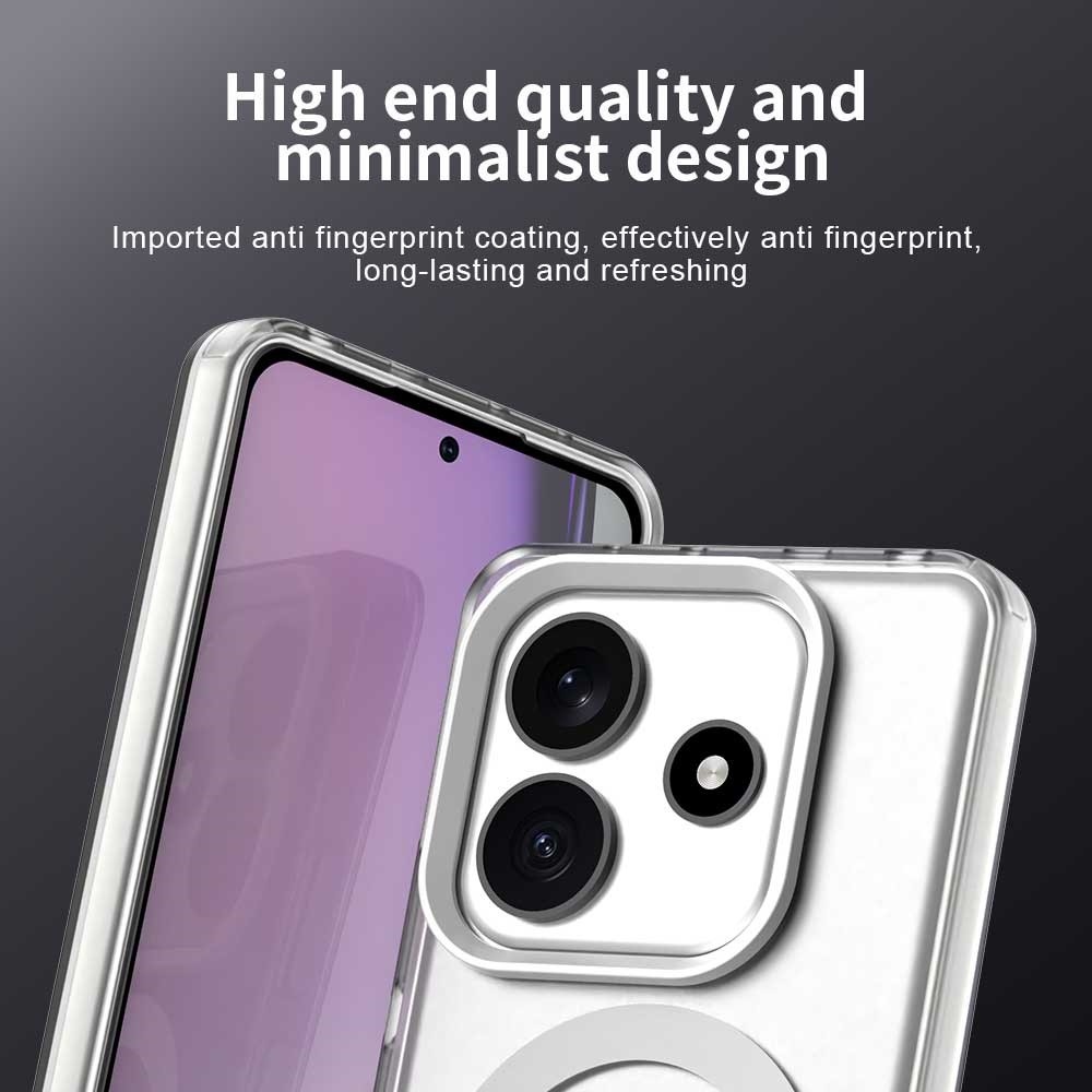 Candy zselés tok MagSafe-val a Xiaomi Redmi Note 14 5G-n - fehér