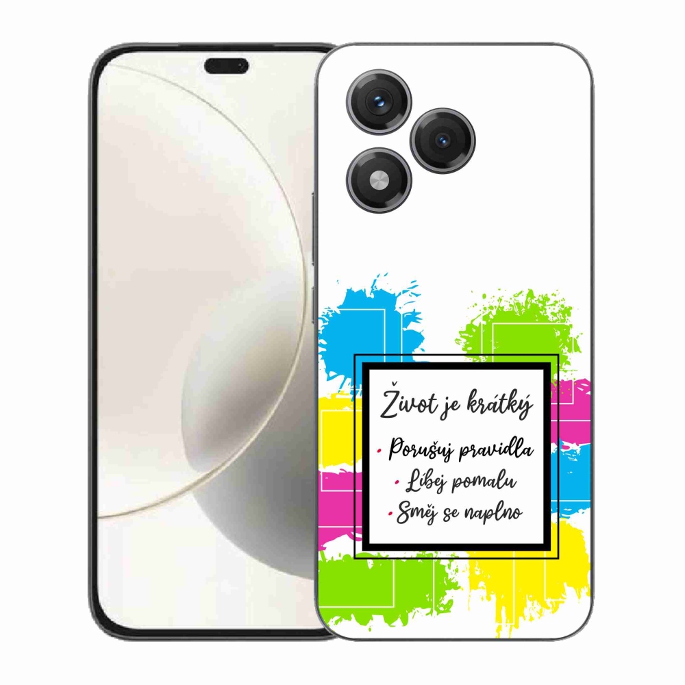 Zselés borító mmCase a Honor 400 Lite készülékhez - idézem 5 fehér háttér