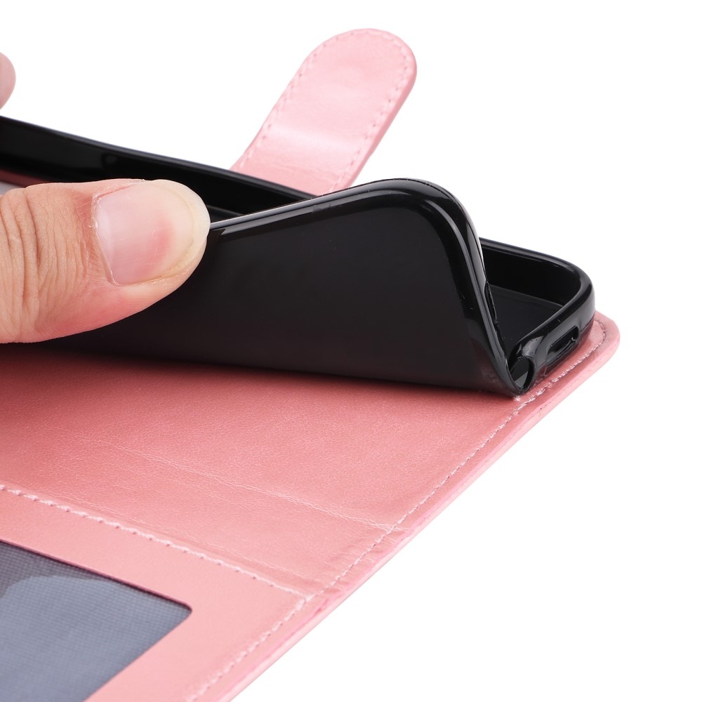 Napraforgó könyv tok a Xiaomi Redmi 14C/Poco C75-hez - rózsaszínű