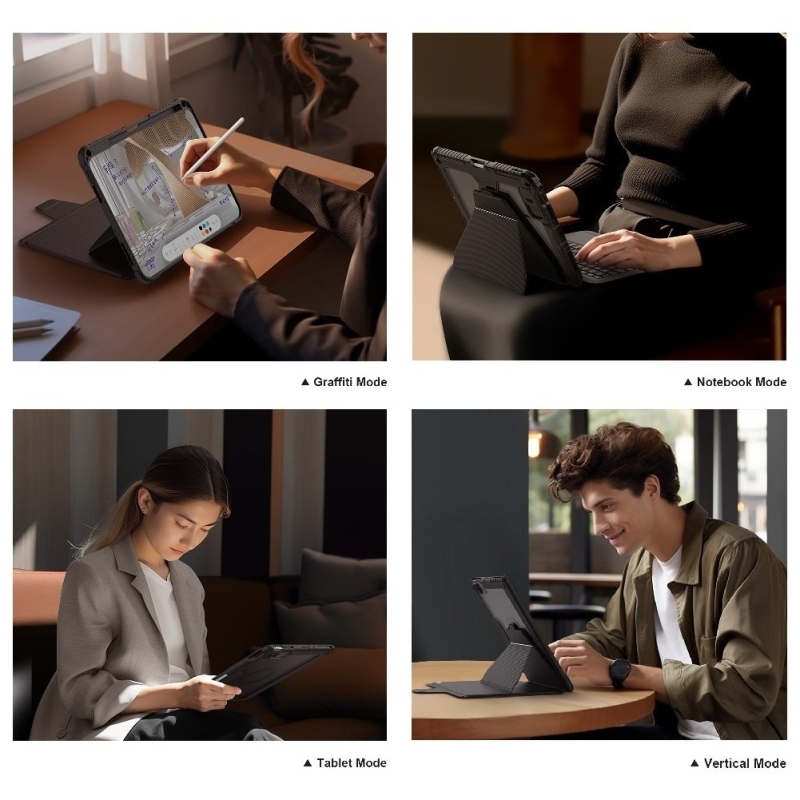 Nillkin Bumper Link billentyűzet tok (háttérvilágításos verzió) iPad 10.9 2022 Fekete