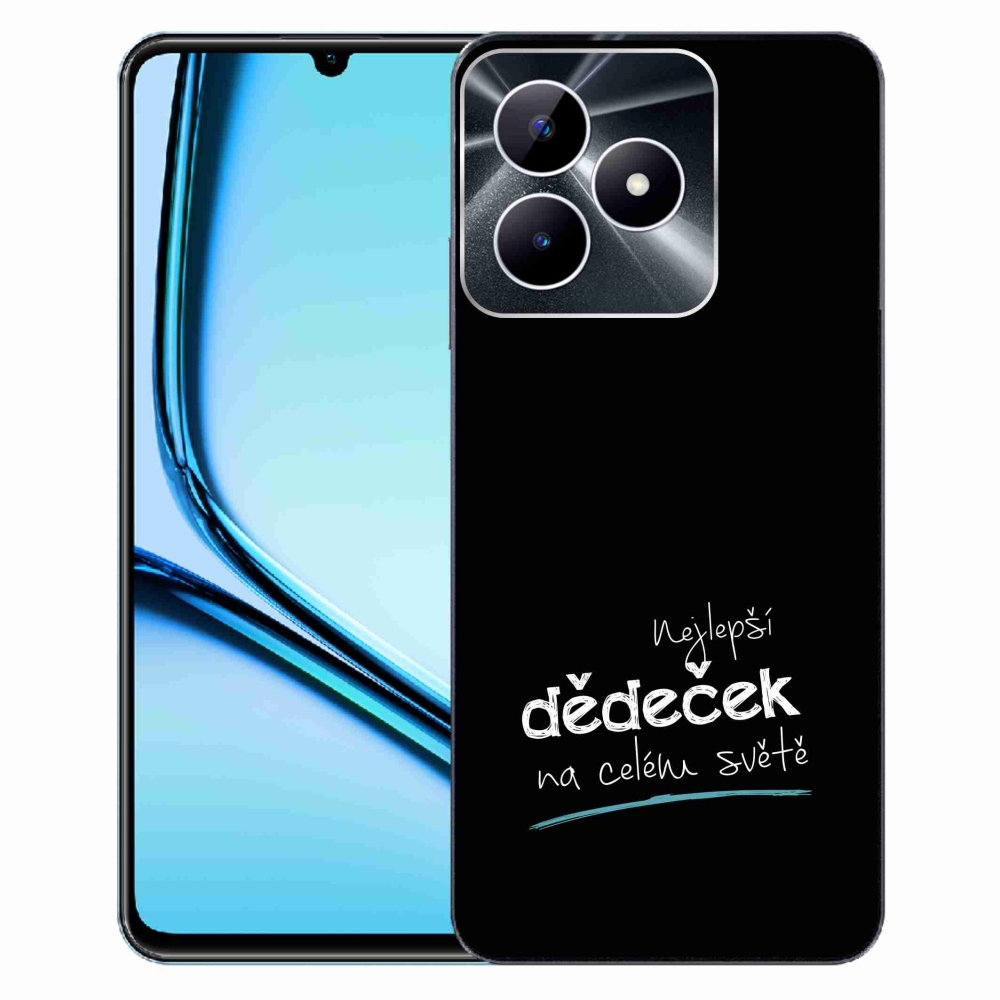 Gél borító mmCase a Realme Note 50-en - a legjobb nagypapa 3 fekete háttérrel