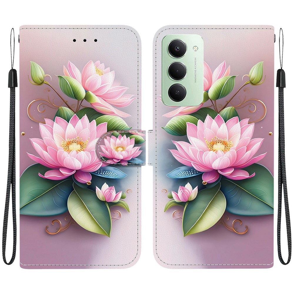 Sokoldalú könyvtáska Xiaomi Redmi 15 4G (171mm) - lótuszvirág