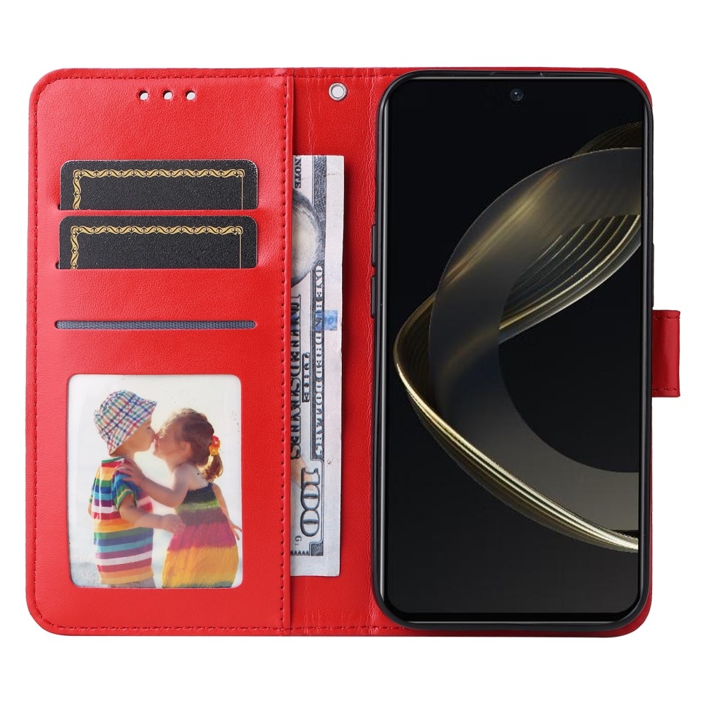 Napraforgó könyv tok Huawei Nova 12 SE-hez - piros