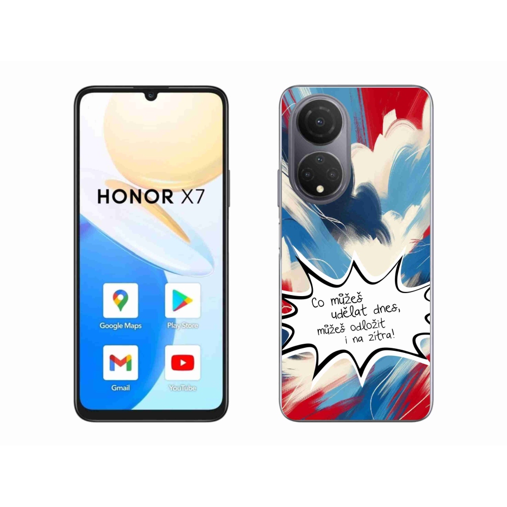 Gél borító mmCase a Honor X7 készülékhez - vicces szöveg 9 fehér háttér