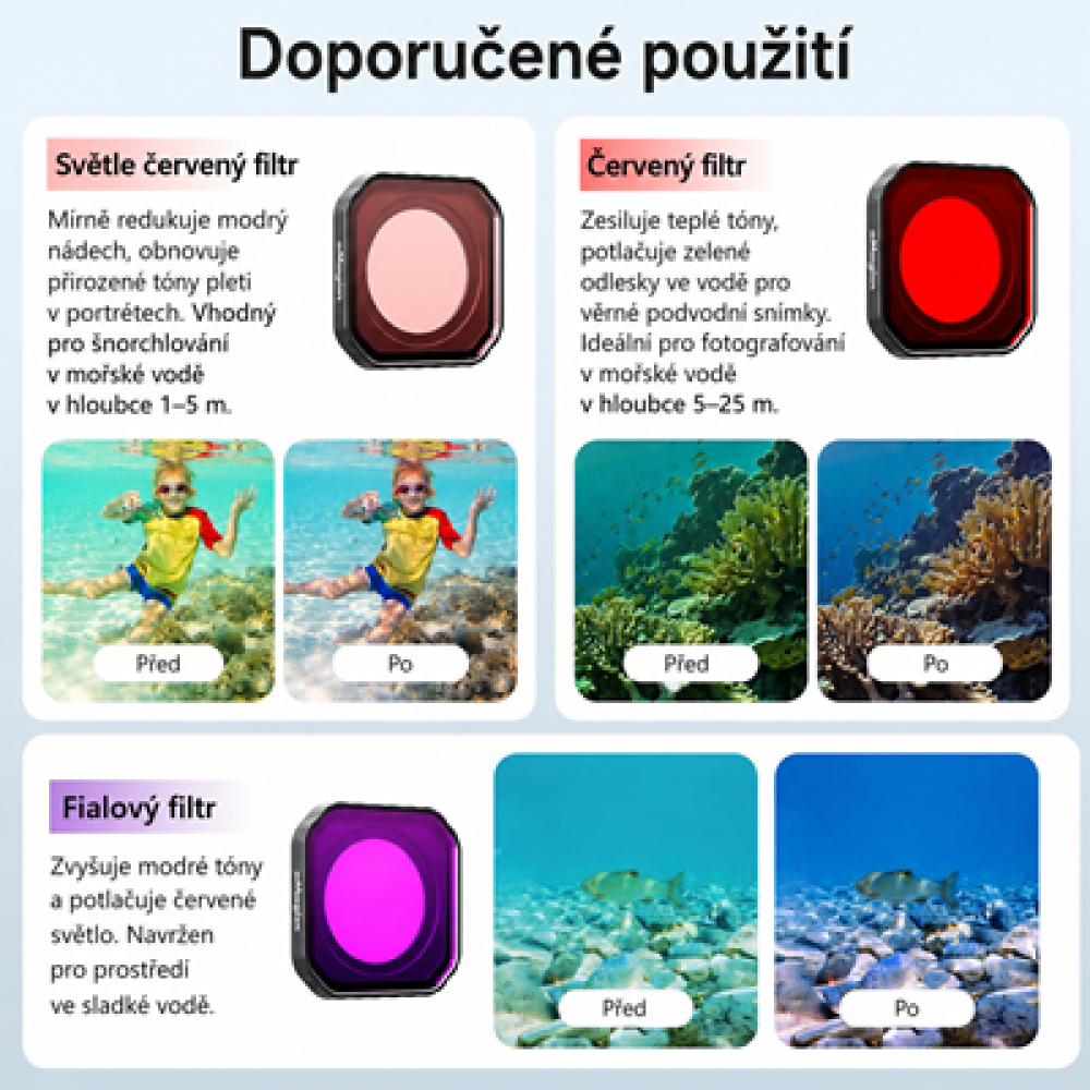 AMAGISN Red búvárszűrő Insta360 Ace Pro 2 kamerához