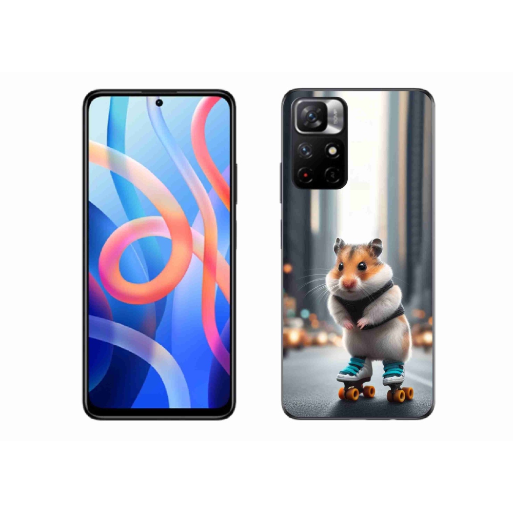 Gél borítás mmCase a Xiaomi Redmi Note 11S 5G-hez - hörcsög a korcsolyán