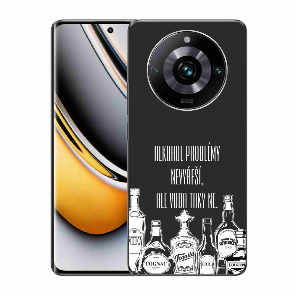 Gél borító mmCase a Realme 11 Pro/11 Pro+ készülékhez - vicces szöveg fekete háttérrel