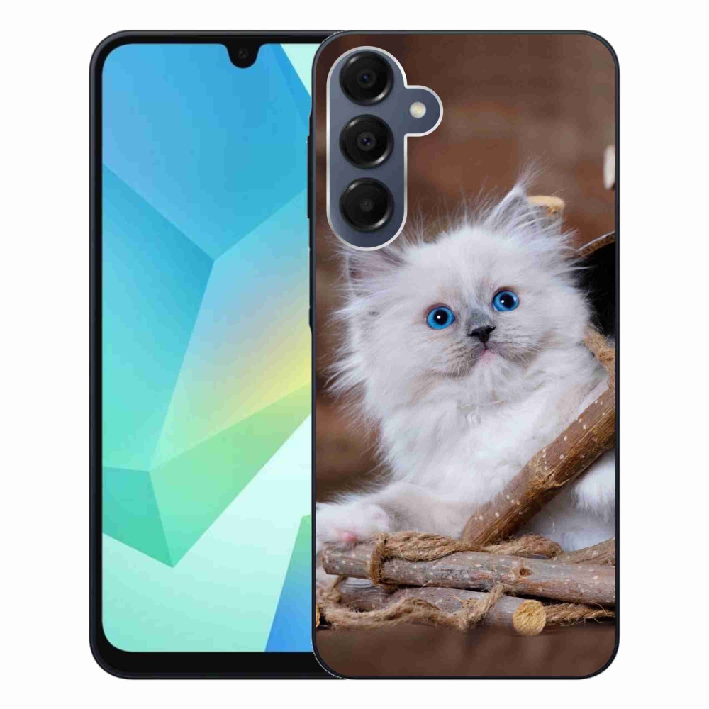 Gél védőhuzat mmCase Samsung Galaxy A16 4G/5G készülékhez - fehér cica