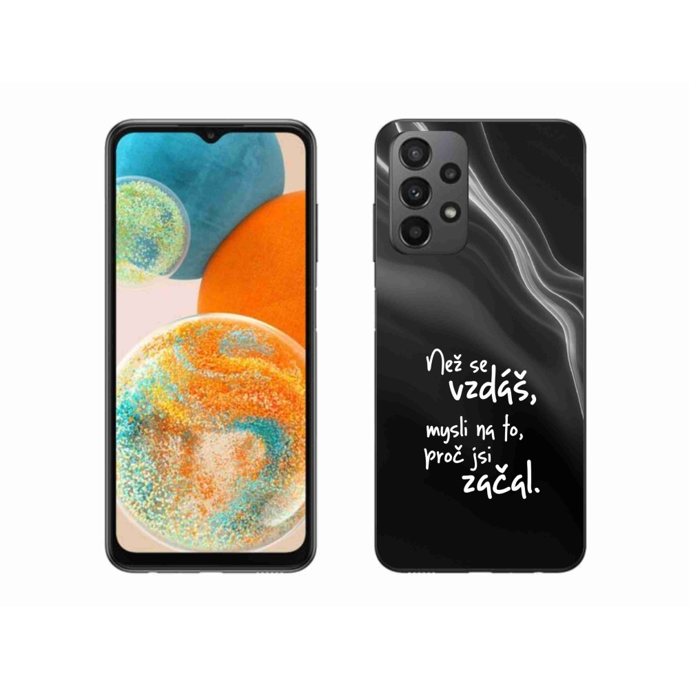 Gél borítás mmCase Samsung Galaxy A23 4G/5G - idézet 2 fekete háttér
