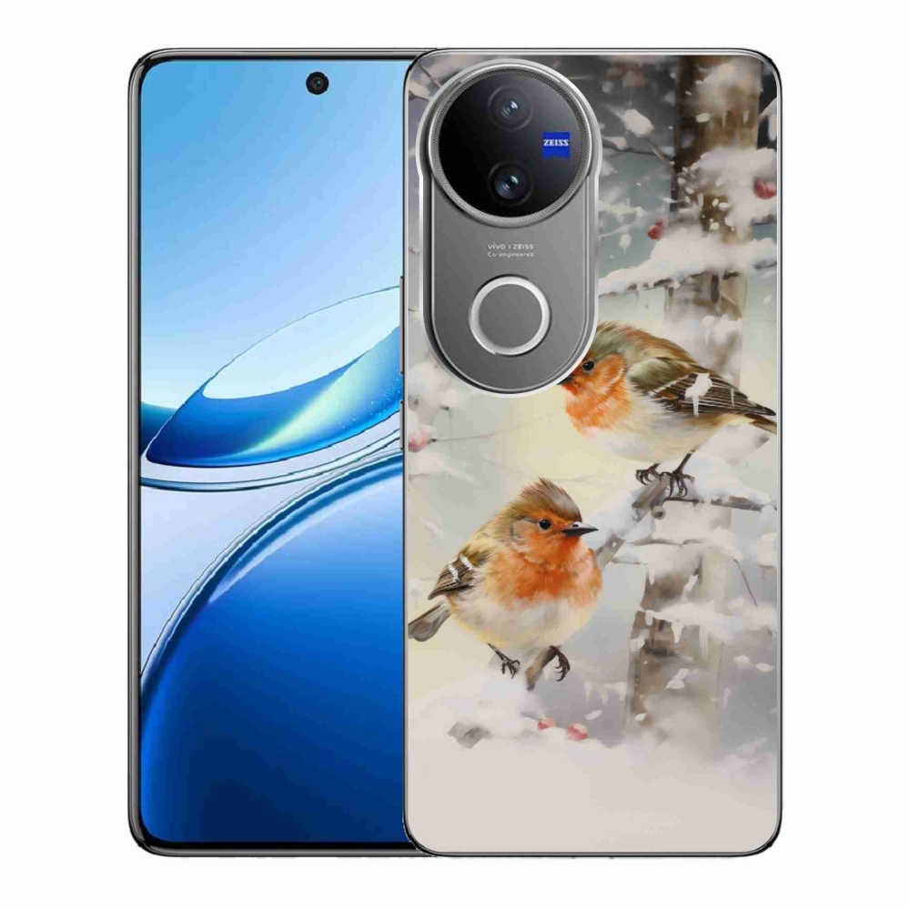 Gél borítás mmCase a Vivo V50 5G készülékhez - madarak télen