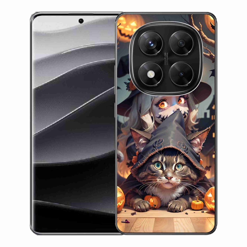 Gél borítás mmCase a Xiaomi Redmi Note 14 Pro 5G/Poco X7 5G - boszorkány macskával