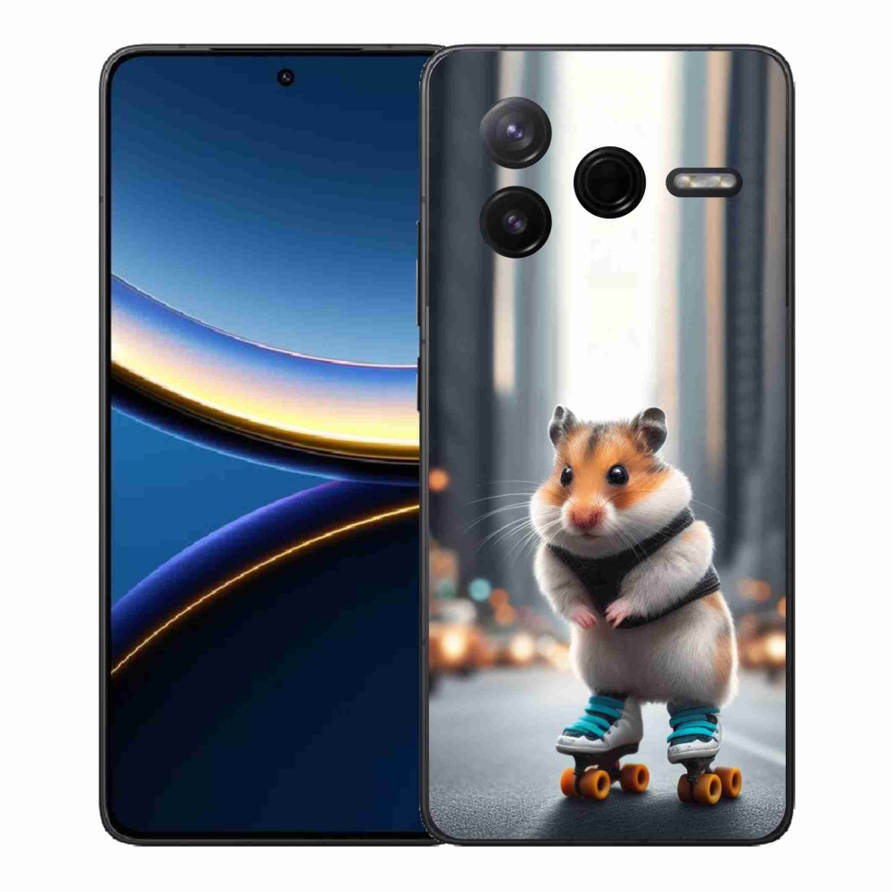 Gél borítás mmCase a Xiaomi Poco F7 Pro számára - hörcsög a korcsolyán