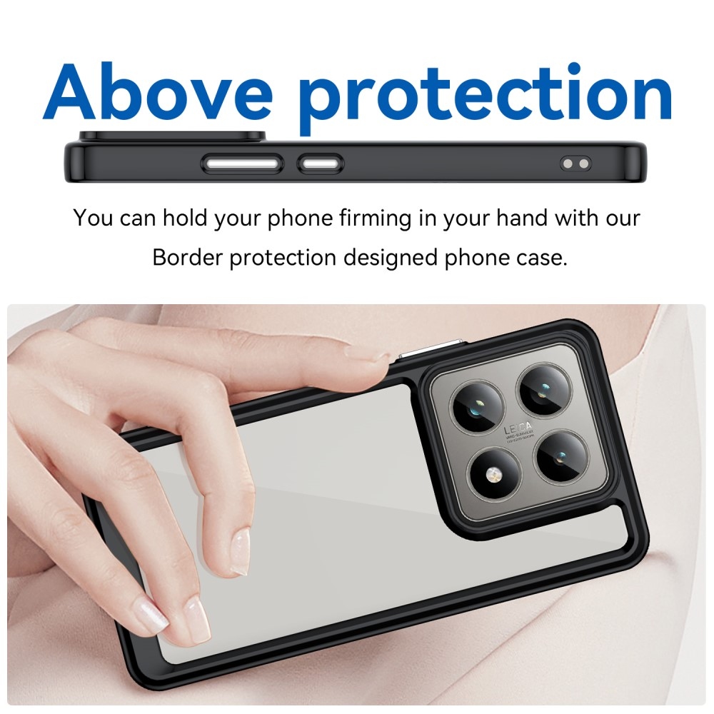 Gél tok rögzített hátlappal Xiaomi 14T/14T Pro készülékhez - fekete