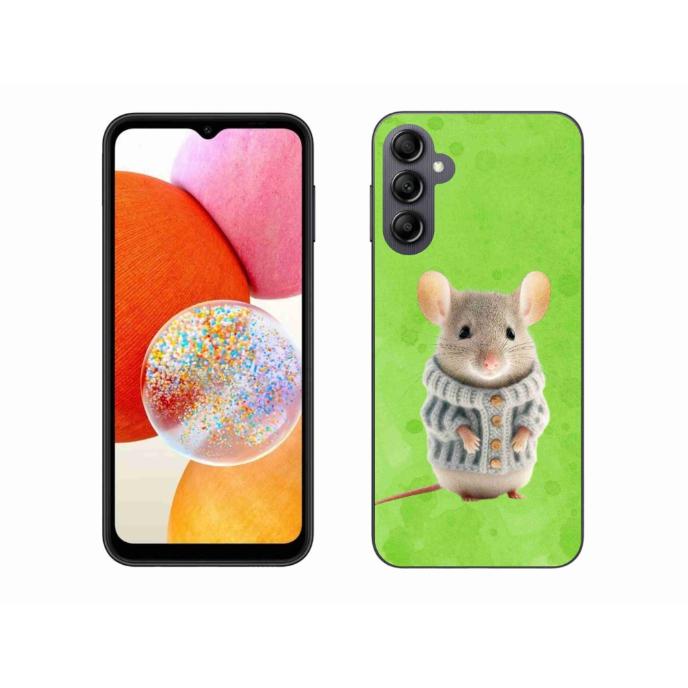 Zselés borítás mmCase Samsung Galaxy A14 4G/5G - egér pulóverben