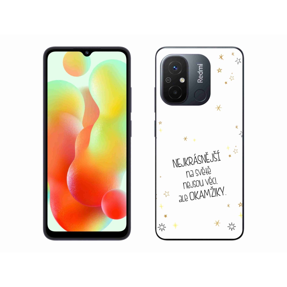 Gél borítás mmCase a Xiaomi Redmi 12C-hez - idézem 4 fehér háttér