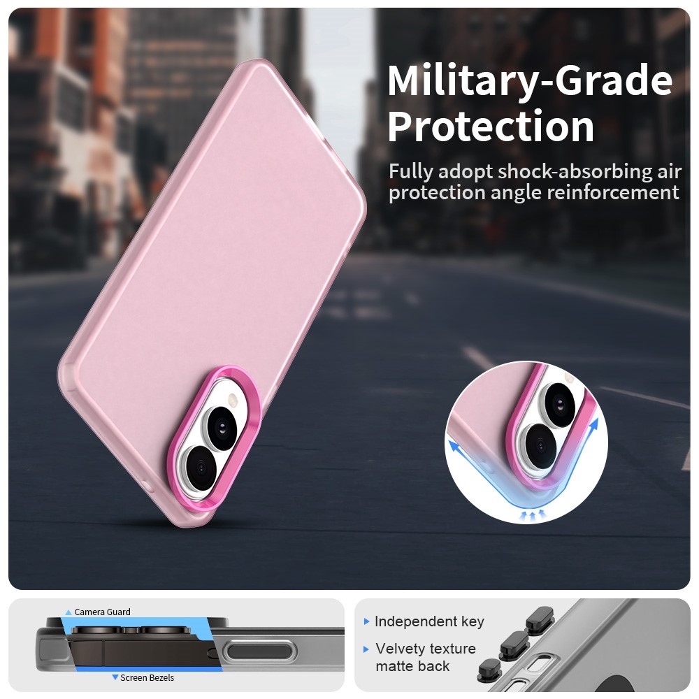 Candys matt zselés tok Samsung Galaxy S25 Edge készülékhez - rózsaszínű