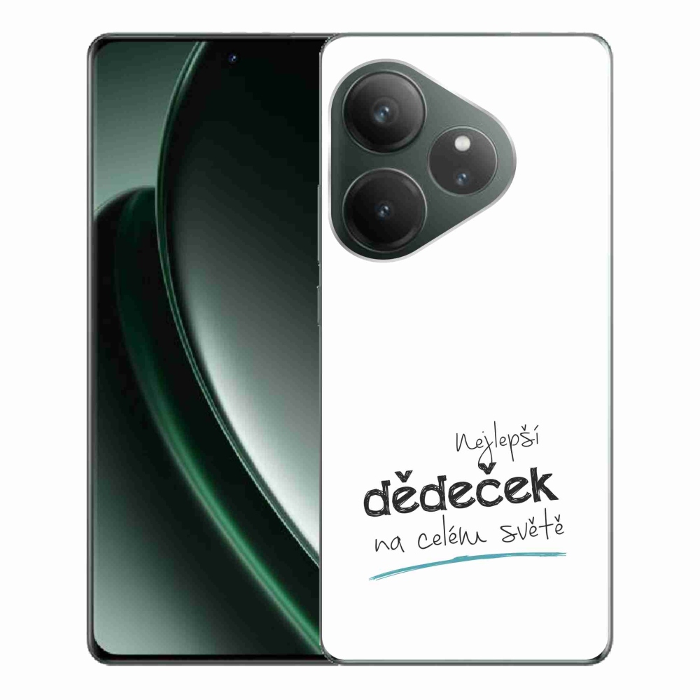 Gél borítás mmCase a Realme GT 6 5G/GT 6T 5G - legjobb nagypapa 3 fehér háttérrel