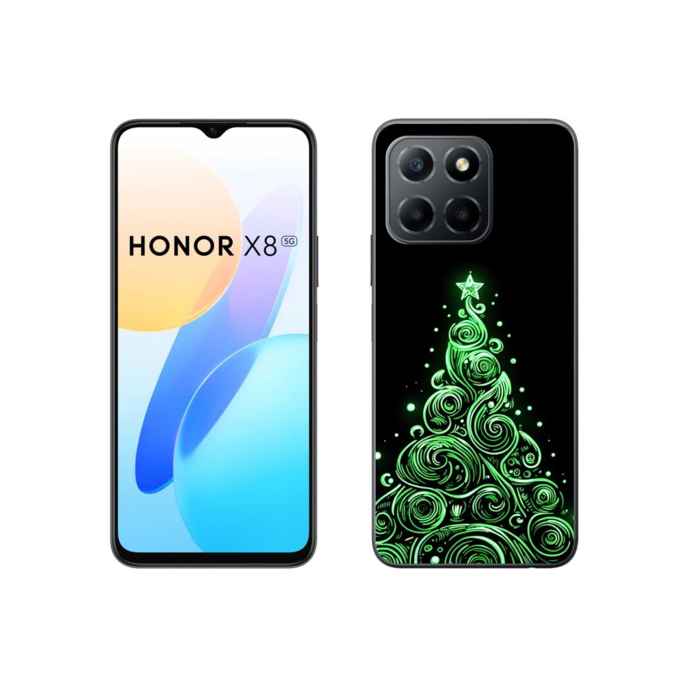 Gél borítás mmCase a Honor X8 5G/70 Lite 5G számára - neon karácsonyfa 3
