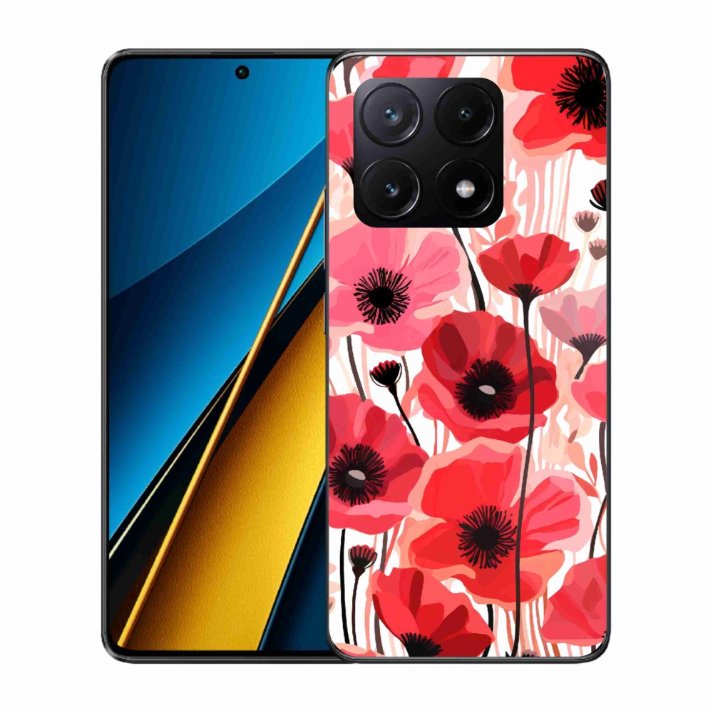 Gél borítás mmCase a Xiaomi Poco X6 Pro 5G-hez - mákos 1