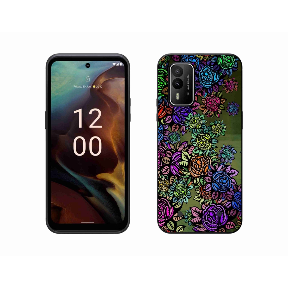 Zselés borítás mmCase a Nokia XR21 készülékhez - virágok 6