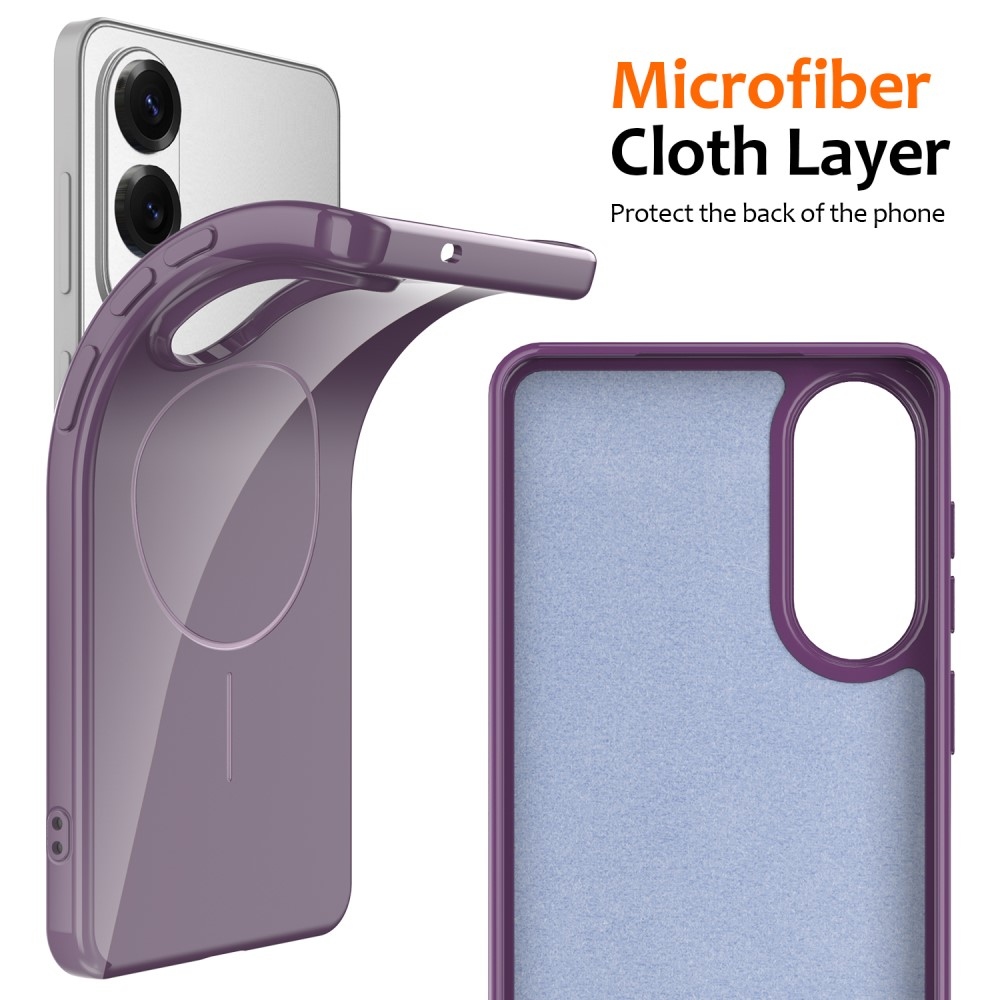 MagSafe zselés tok Samsung Galaxy S25 Edge készülékhez - lila