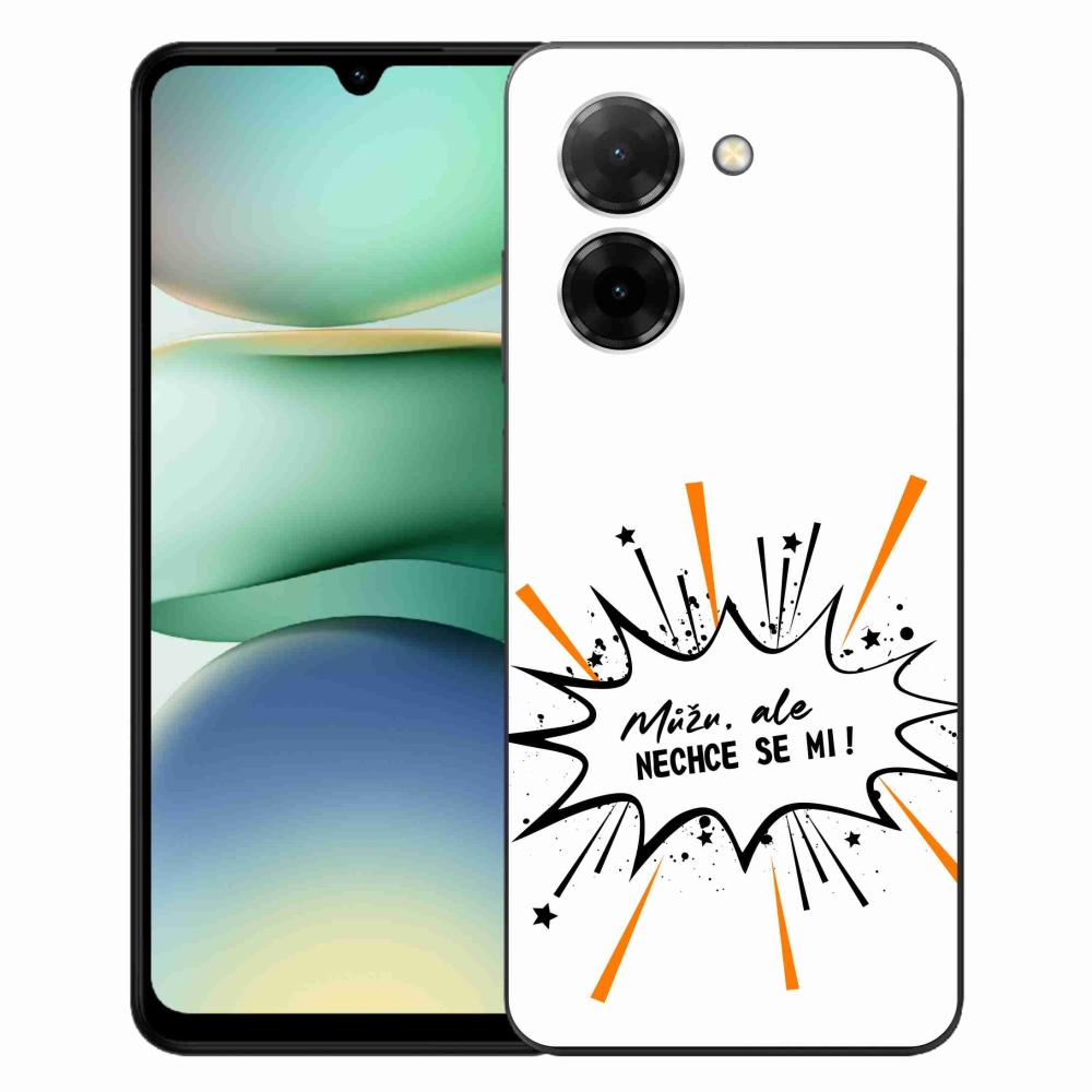 Gél borító mmCase a Xiaomi Redmi A5 (171.7x77.8x8.3mm) - vicces szöveg 11 fehér háttérrel