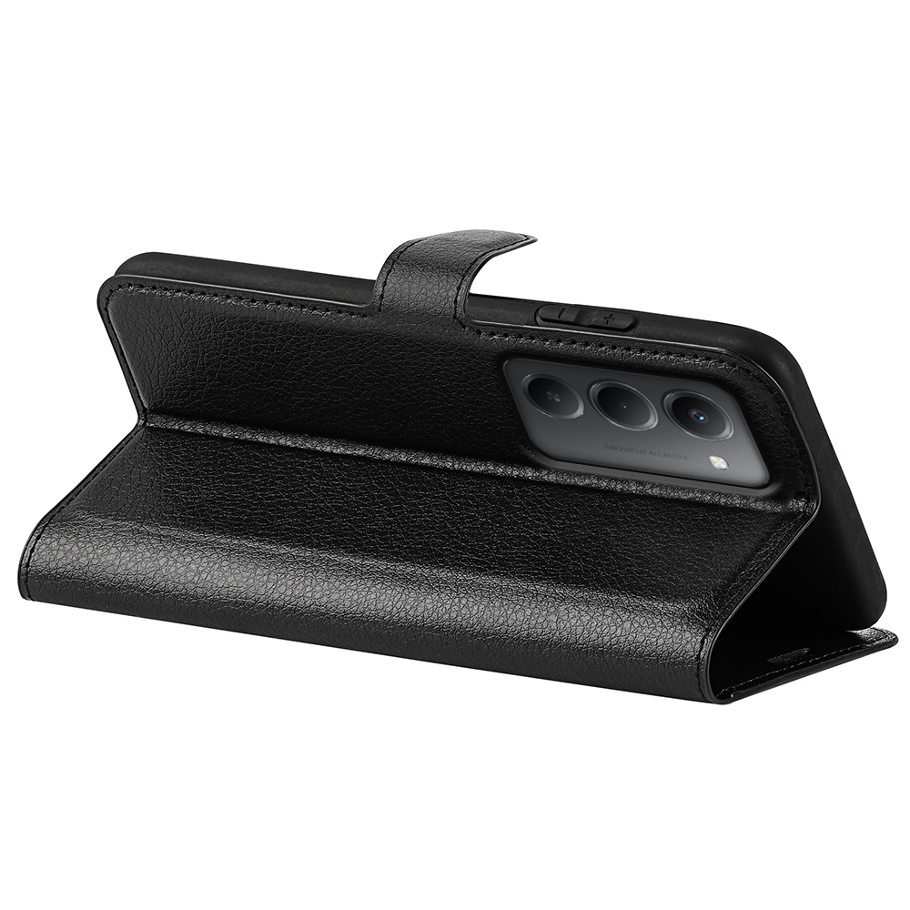 Litchi könyv tok Xiaomi Redmi 15 4G/5G (171mm) - fekete