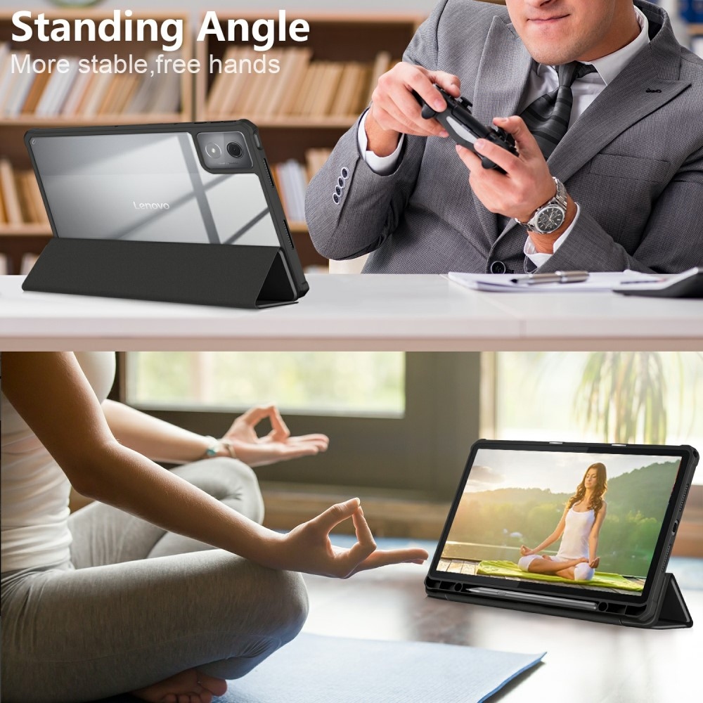 Ügyes záró tok Lenovo Tab K11 Plus táblagéphez - fekete