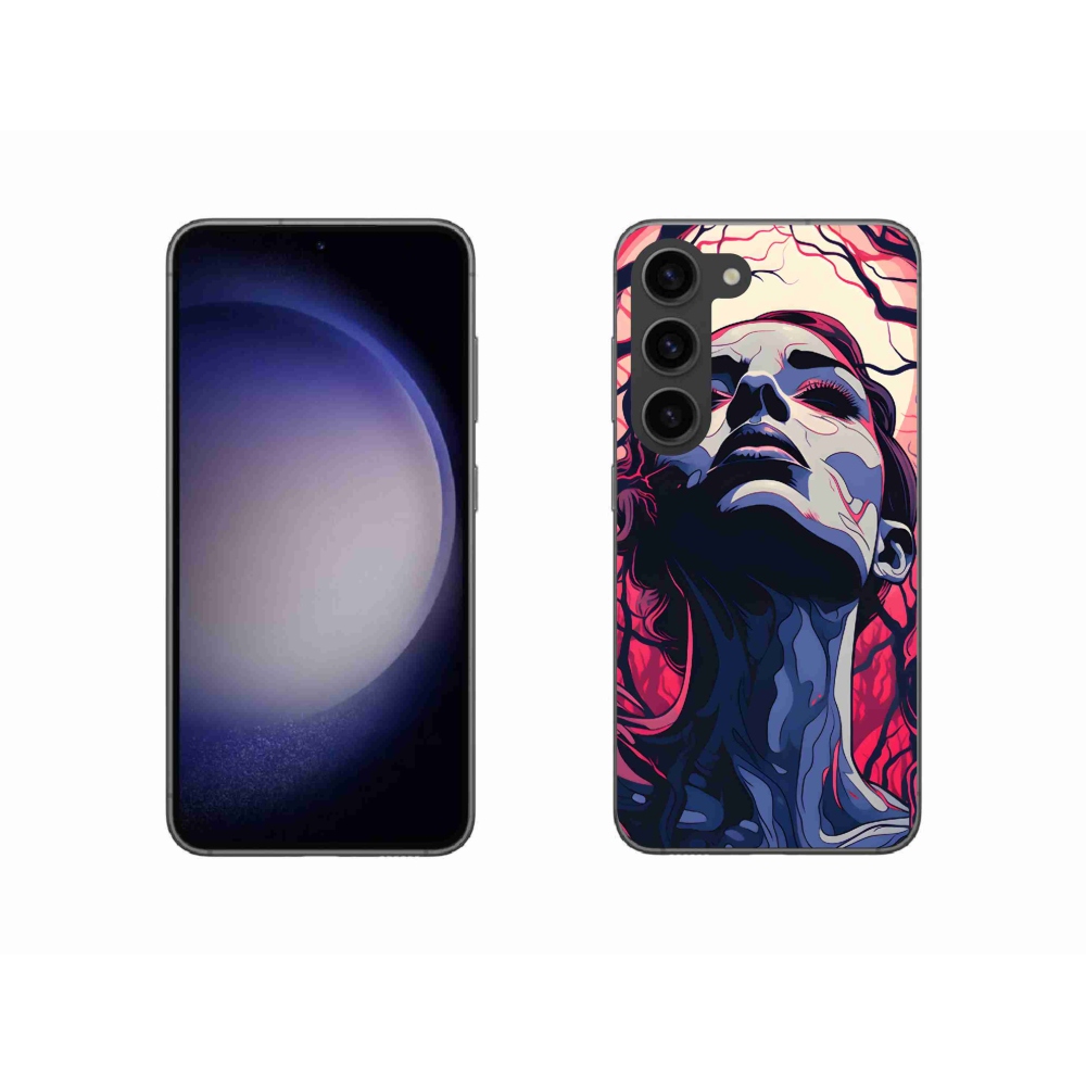 Gél borítás mmCase Samsung Galaxy S23 5G - absztrakt arc