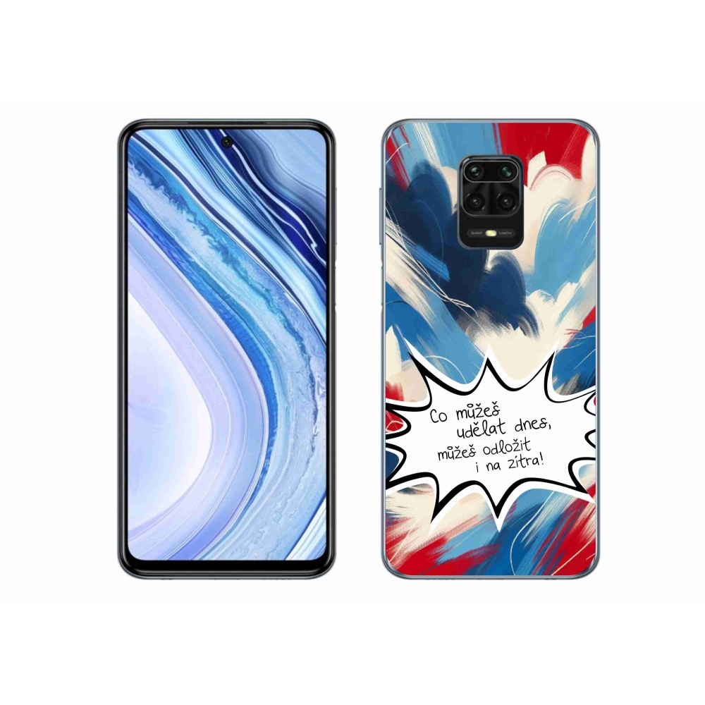 Gél borító mmCase a Xiaomi Redmi Note 9 Pro-hoz - vicces szöveg 9 fehér háttérrel