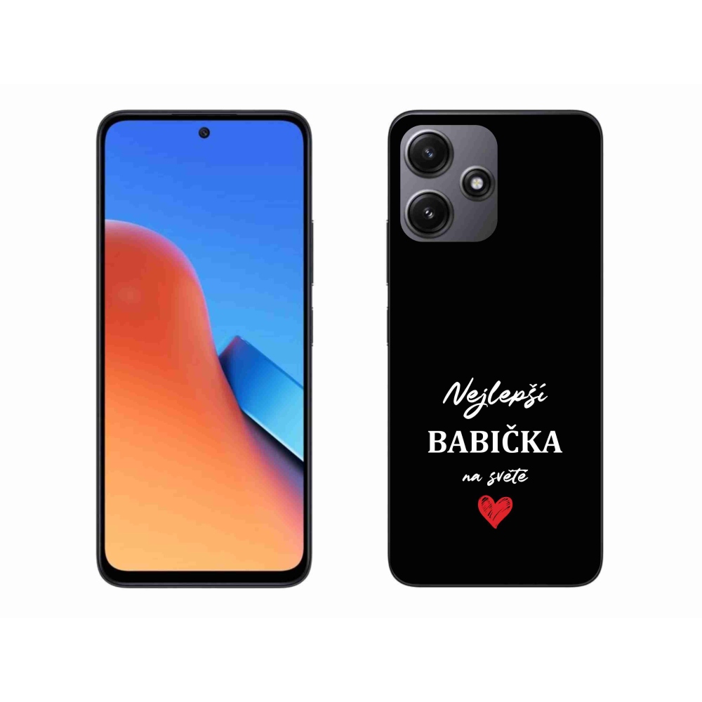 Gél borító mmCase a Xiaomi Redmi 12 5G - a legjobb nagymama 1 fekete háttérrel