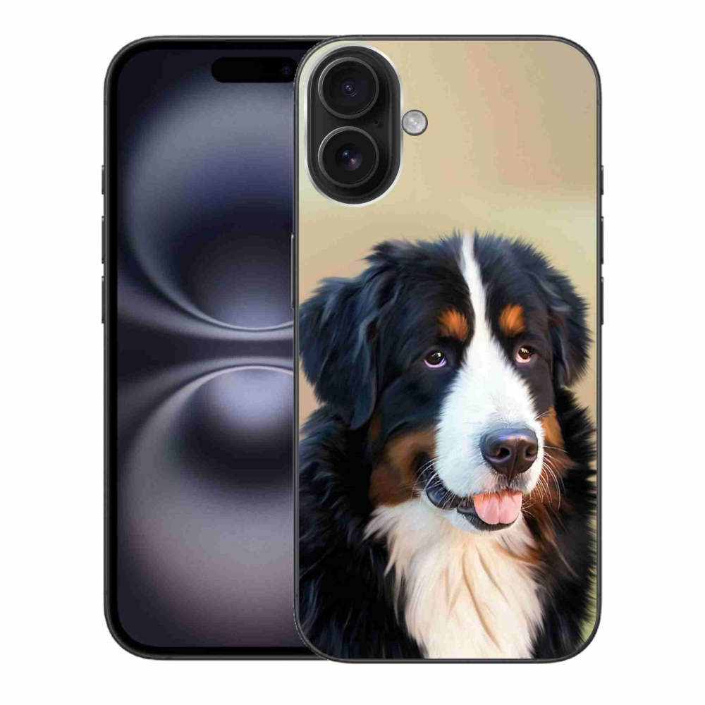 Gél tok mmCase iPhone 16 Plus készülékhez - Berni hegyi kutya