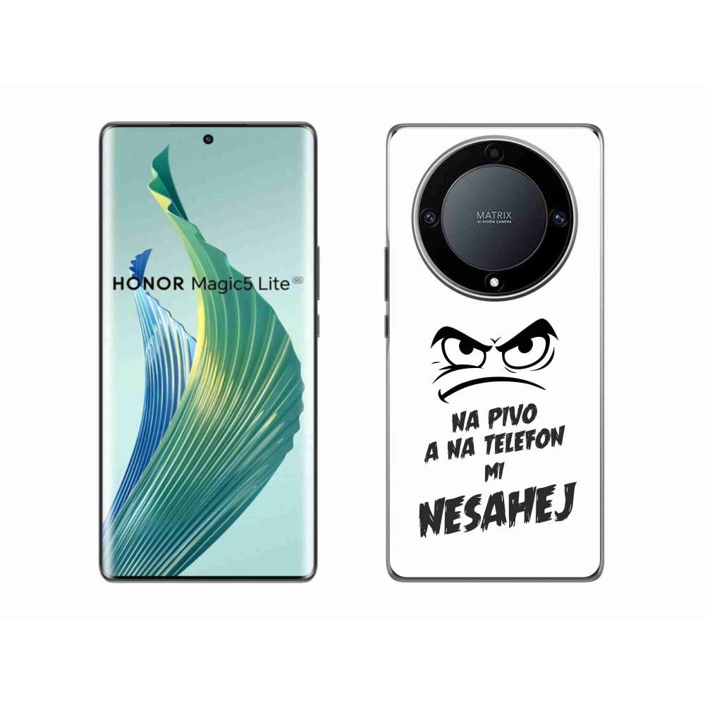 Gél borító mmCase a Honor Magic 5 Lite 5G számára - sör motívum 2 fehér háttér