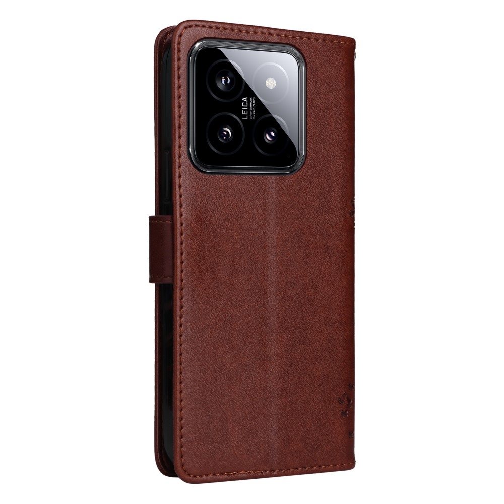 Fák könyve tok Xiaomi 14 - barna