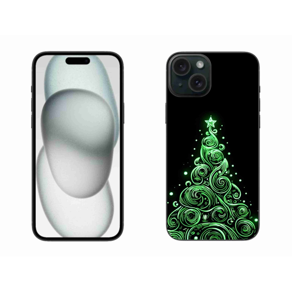 Gél borítás mmCase iPhone 15 Plus készülékhez - neon karácsonyfa 3