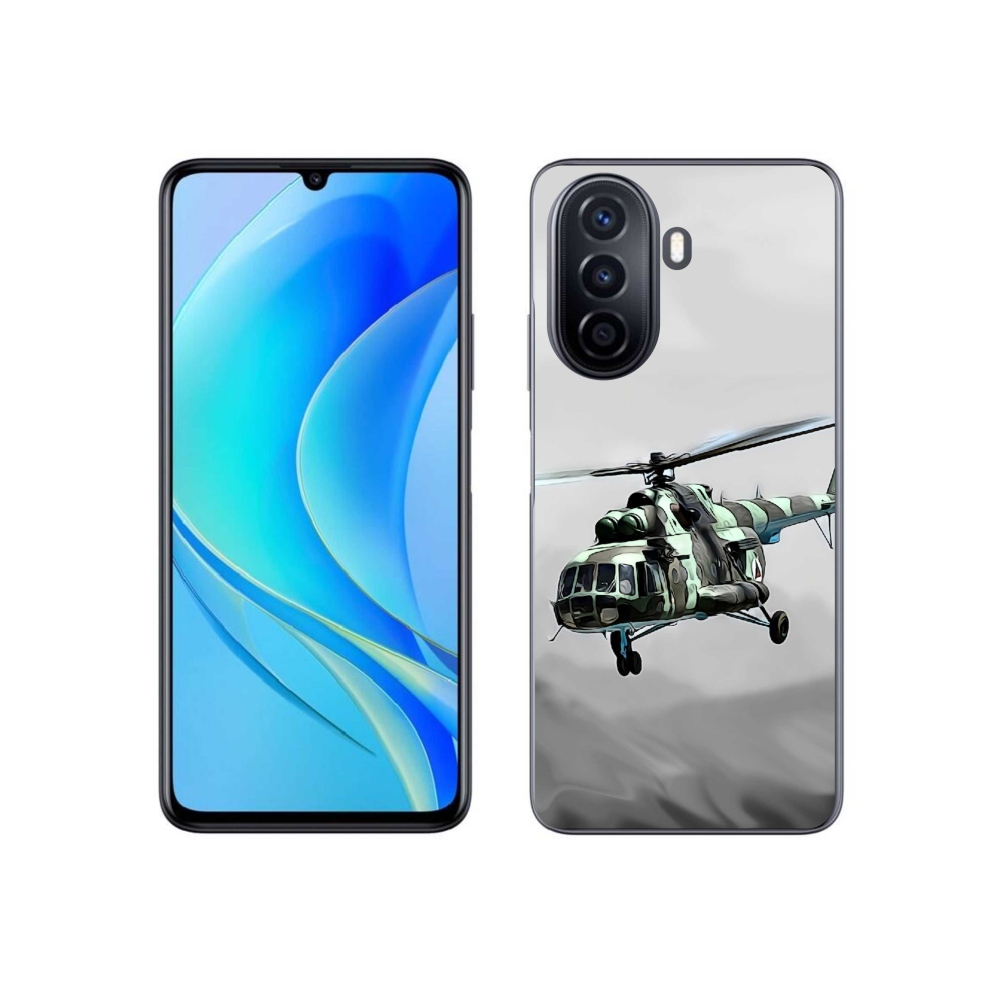 Gél borítás mmCase a Huawei Nova Y70-en - katonai helikopter