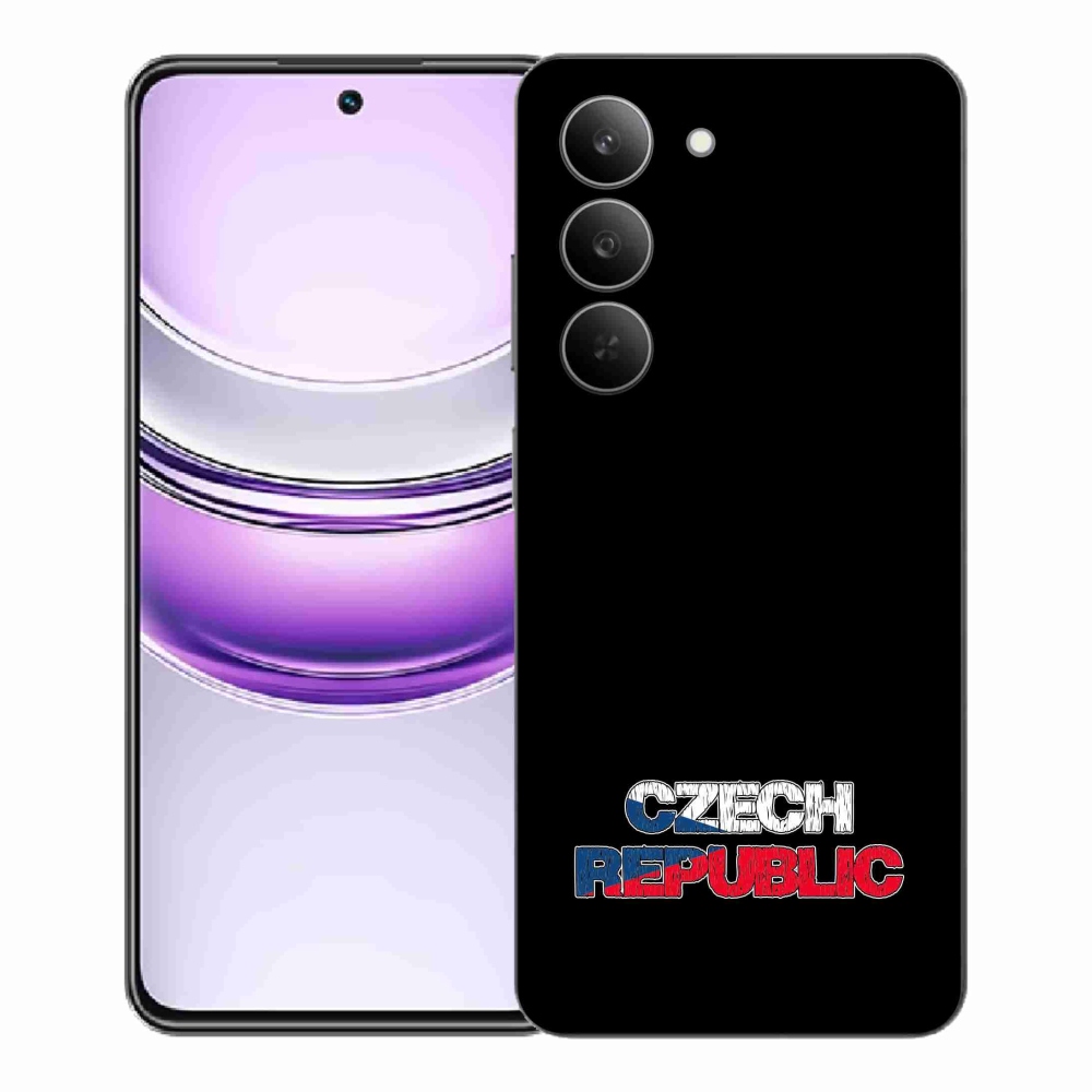 Zselés borító mmCase a Realme 14x 5G készülékhez - Csehország fekete háttér