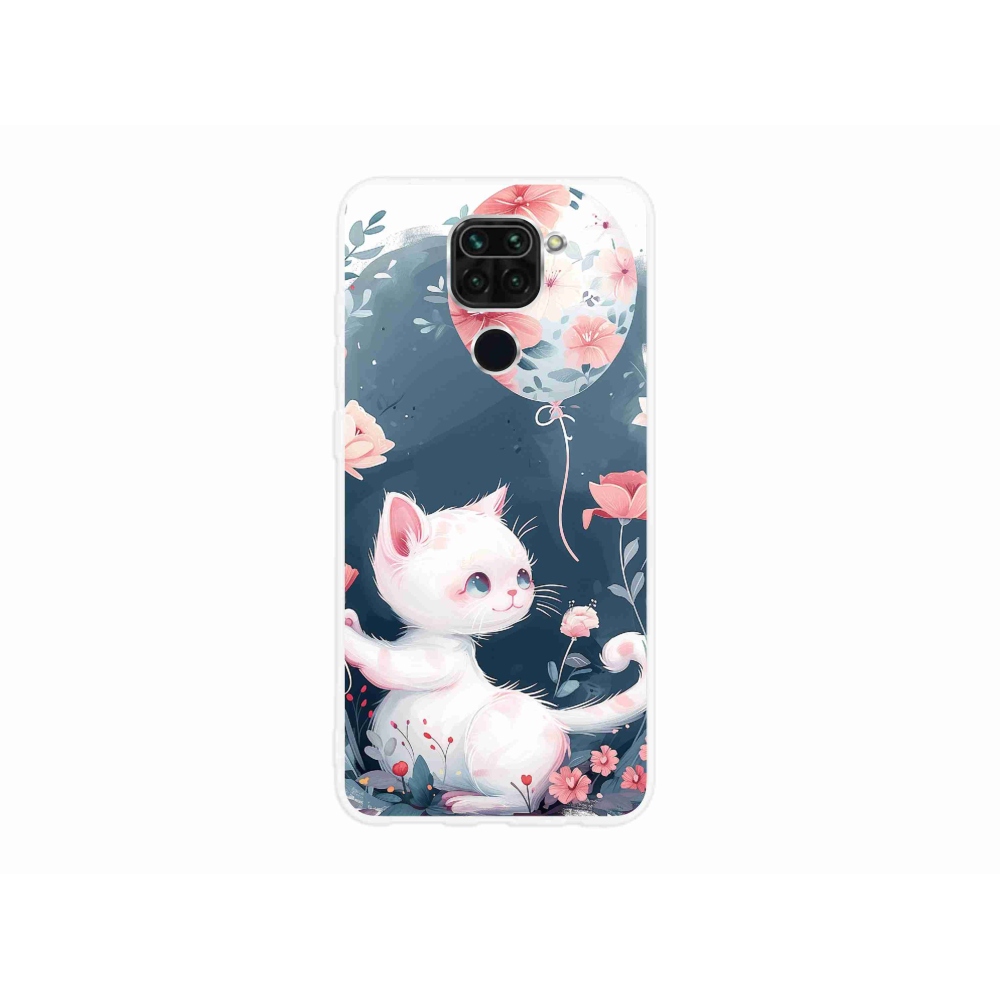 Gél borítás mmCase a Xiaomi Redmi Note 9-hez - cica lufival