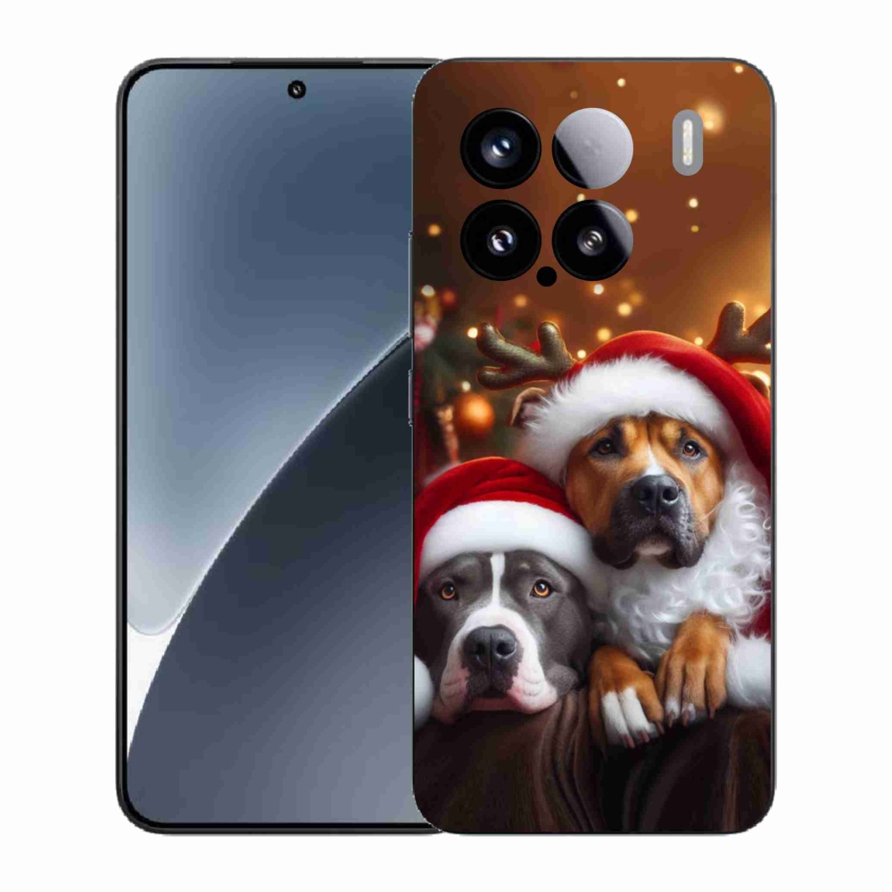 Gél borító mmCase a Xiaomi 15 - Karácsonyi kutyákhoz