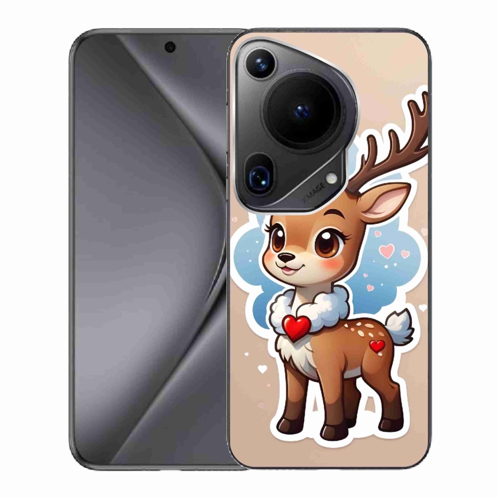 Zselés borítás mmCase a Huawei Pura 70 Ultra készülékhez - rajzfilm rénszarvas