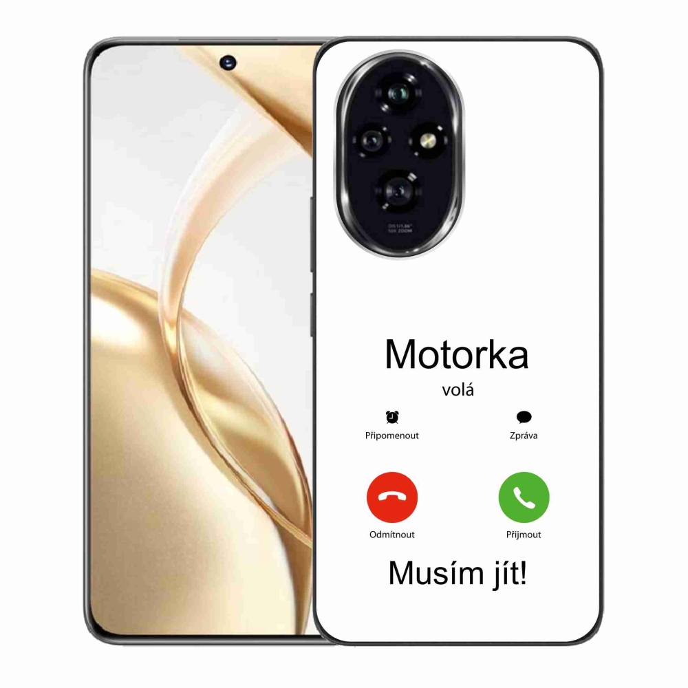 Gél borító mmCase a Honor 200 5G készülékhez - motoros hívások fehér háttérrel