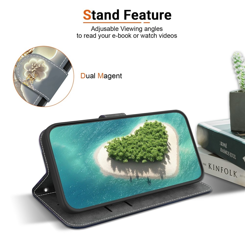 Sokoldalú könyvtáska Xiaomi 15T-hez - szarvas sika