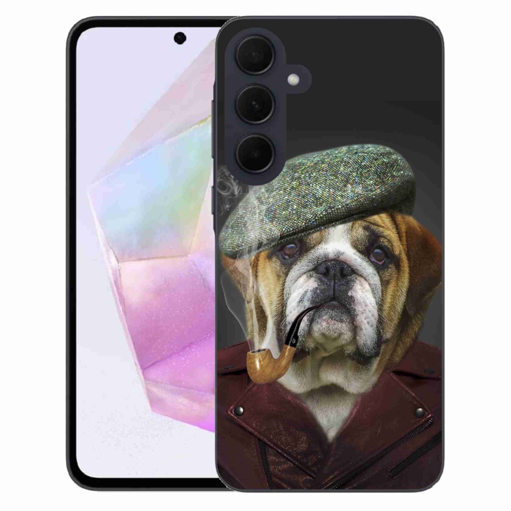 Gél borítás mmCase Samsung Galaxy A35 5G - kutya csővel