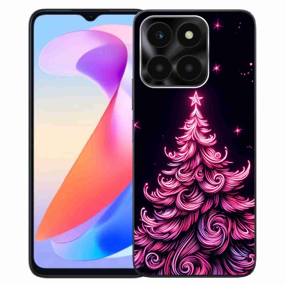 Gél borítás mmCase a Honor X6a számára - neon karácsonyfa 2