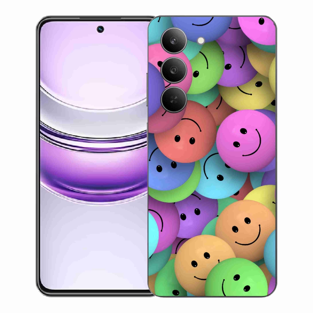 Gél borító mmCase a Realme 14x 5G készülékhez - színes smiley-k