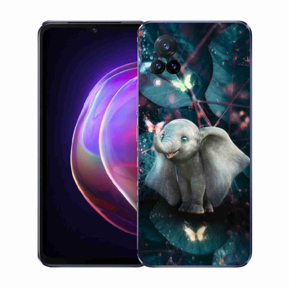 Gél borító mmCase a Vivo V21 4G/5G készülékhez - aranyos elefánt
