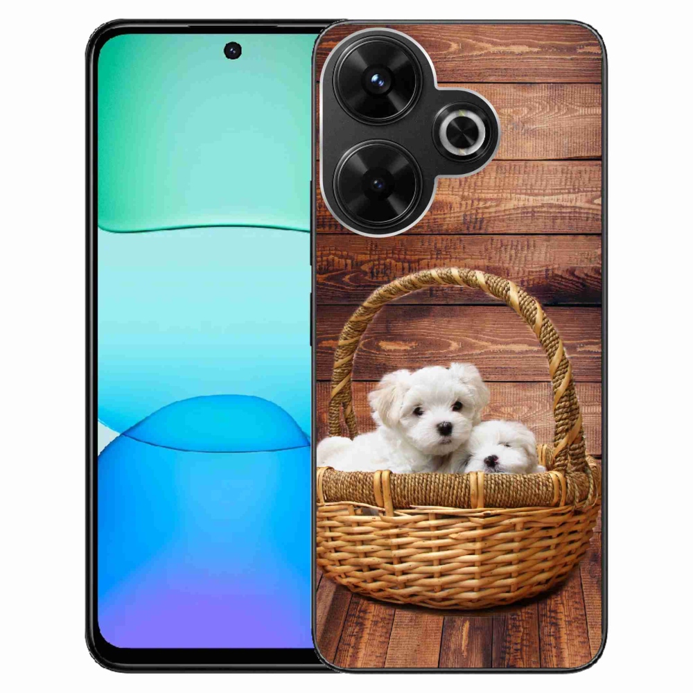 Gél borítás mmCase a Xiaomi Redmi 13 4G/Poco M6 4G - kölyökkutyákhoz