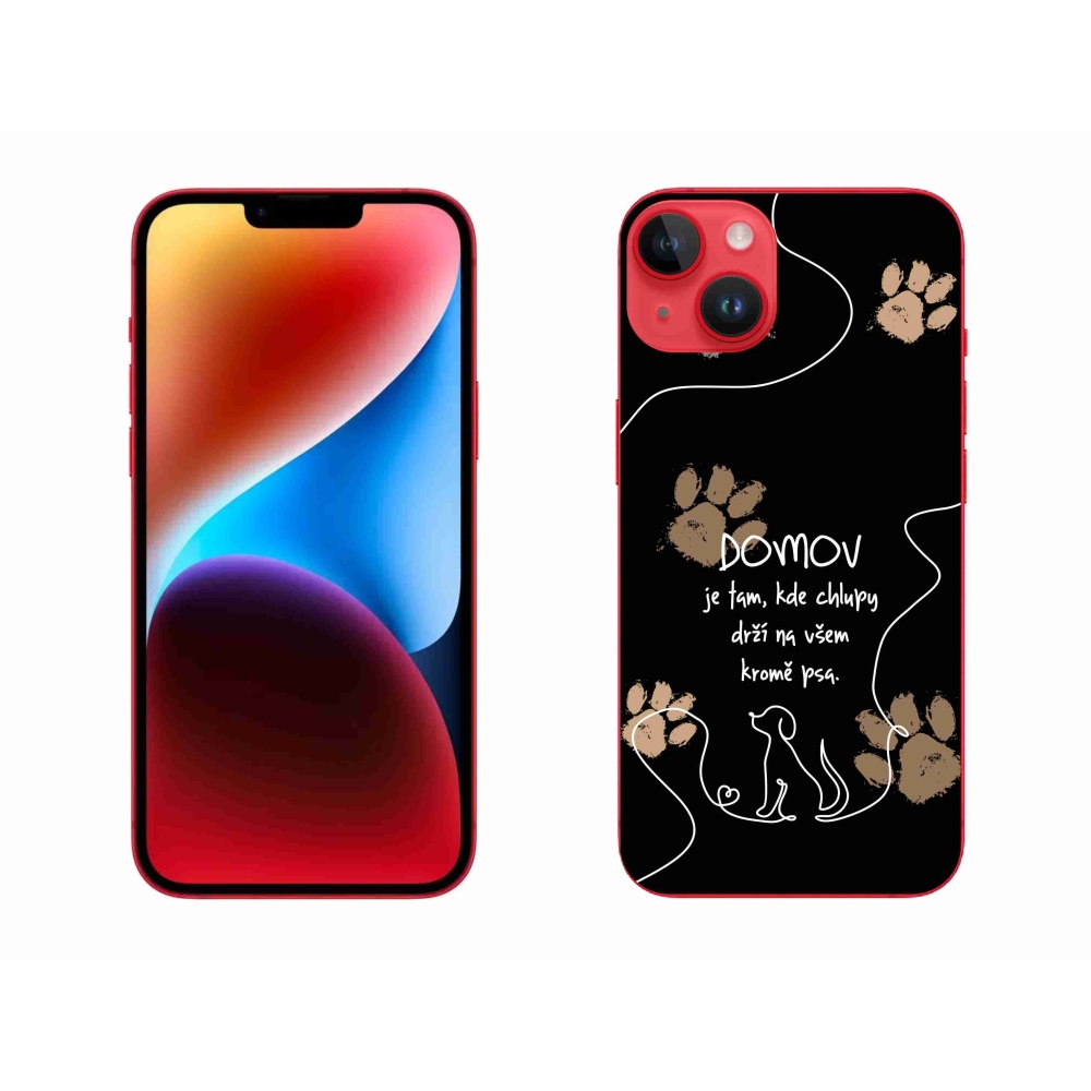 Zselés borítás mmCase iPhone 14 Plus készülékhez - kutya motívum fekete háttér